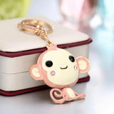 Monkey Crystal Rhinestone Bag Pendant Keychains For Car
