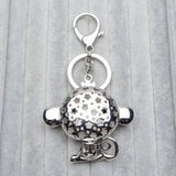 Monkey Crystal Rhinestone Bag Pendant Keychains For Car