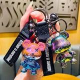 Cartoon Bear Keyring Acrylic Animal Keychain for Women Couple