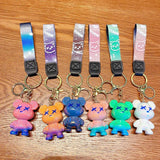Cartoon Bear Keyring Acrylic Animal Keychain for Women Couple