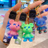 Cartoon Bear Keyring Acrylic Animal Keychain for Women Couple