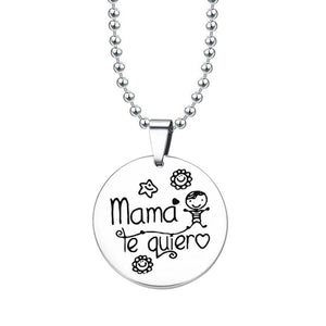 Stylish Spanish Mama Te Quiero Necklace Keychain