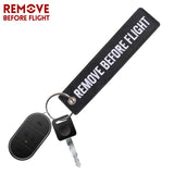 3PCS Remove Before Flight Pilot Keychains Embroidered Aviation Key Tag