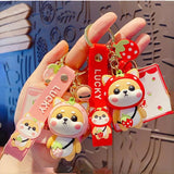 Shiba Inu Dog Keychain Car Keyfob Gift Cartoon Pattern Keyring