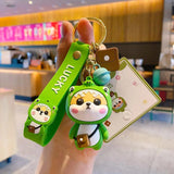 Shiba Inu Dog Keychain Car Keyfob Gift Cartoon Pattern Keyring