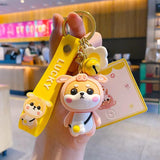 Shiba Inu Dog Keychain Car Keyfob Gift Cartoon Pattern Keyring