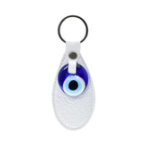 Turkish Eye Pink Leather Keychain