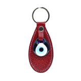 Turkish Eye Pink Leather Keychain