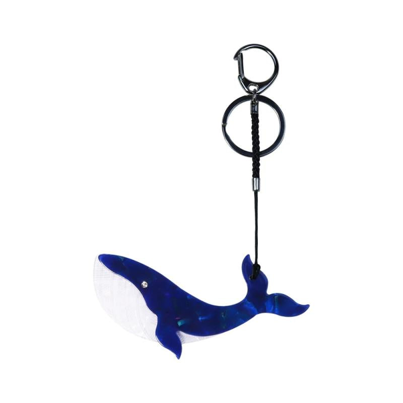 Acrylic Whale Stainless Key Chain Animal Corsage Women Girl Jewelry