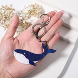 Acrylic Whale Stainless Key Chain Animal Corsage Women Girl Jewelry