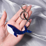 Acrylic Whale Stainless Key Chain Animal Corsage Women Girl Jewelry