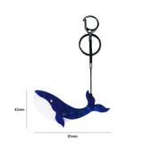 Acrylic Whale Stainless Key Chain Animal Corsage Women Girl Jewelry