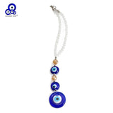 Evil Eye Pendant Wall Hanging Crystal Bead Key Chain Car Keyring