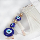 Evil Eye Pendant Wall Hanging Crystal Bead Key Chain Car Keyring