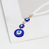 Evil Eye Pendant Wall Hanging Crystal Bead Key Chain Car Keyring