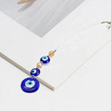 Evil Eye Pendant Wall Hanging Crystal Bead Key Chain Car Keyring