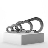 3PCS Stainless Steel Spring Buckle Key Chain Ring Holder