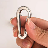 3PCS Stainless Steel Spring Buckle Key Chain Ring Holder