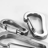 3PCS Stainless Steel Spring Buckle Key Chain Ring Holder