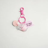Acrylic Pearl Milk Tea Keychain Bag Pendant Dessert Cup Keyrings