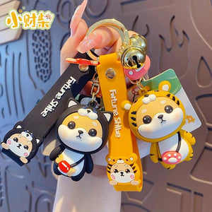 Cartoon Chai Little Rabbit & Shiba Inu Keychain Female Bag Pendant