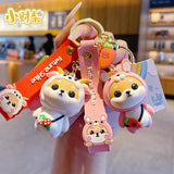 Cartoon Chai Little Rabbit & Shiba Inu Keychain Female Bag Pendant