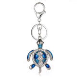3 Colors Tortoise Crystal Keyring Keychains For Car HandBag Pendant