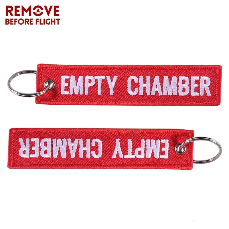 Firefighter Gift Keychain Empty Chamber Orange Key Fob
