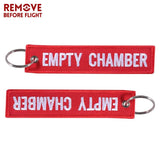 Firefighter Gift Keychain Empty Chamber Orange Key Fob