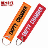 Firefighter Gift Keychain Empty Chamber Orange Key Fob