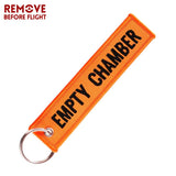 Firefighter Gift Keychain Empty Chamber Orange Key Fob