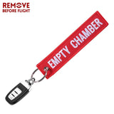 Firefighter Gift Keychain Empty Chamber Orange Key Fob