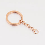 5pcs Stainless Steel Keychain with Split Ring for DIY Keyring