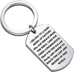 Pastor Gift Religious Jewelry Thank You Keychain for Church Pastors