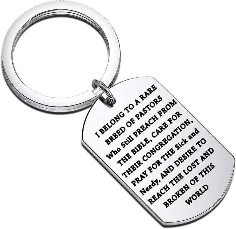 Pastor Gift Religious Jewelry Thank You Keychain for Church Pastors