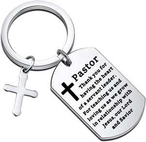 Pastor Gift Religious Jewelry Thank You Keychain for Church Pastors