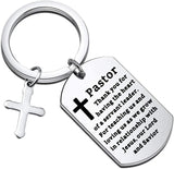 Pastor Gift Religious Jewelry Thank You Keychain for Church Pastors