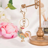 Animal Series Keychain Alloy Rhinestone Bag Decoration Gift