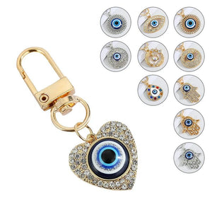 Stainless Steel Lucky Eye Keychain Bag Pendant Devil's Eye Keyring