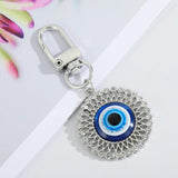 Stainless Steel Lucky Eye Keychain Bag Pendant Devil's Eye Keyring