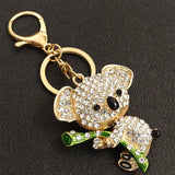 Koala Keychain Rhinestone Inlaid Funny Animal Pendant Car Key Ring Holder