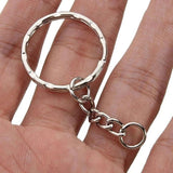 20 Piece Nickel Plated Embossed Keychain Diy Pendant Key Ring