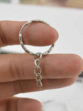 20 Piece Nickel Plated Embossed Keychain Diy Pendant Key Ring