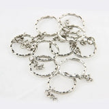 20 Piece Nickel Plated Embossed Keychain Diy Pendant Key Ring