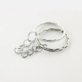 20 Piece Nickel Plated Embossed Keychain Diy Pendant Key Ring