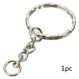 20 Piece Nickel Plated Embossed Keychain Diy Pendant Key Ring