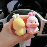 Silicone Duck Doll Keychain for Women Bags Boutique Ornaments