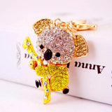 Australian Koala Keychain Inlaid Rhinestone Metal Pendant