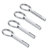 Dad Drive Safe Keychain, Stainless Steel Bar Keychain