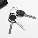 Dad Drive Safe Keychain, Stainless Steel Bar Keychain